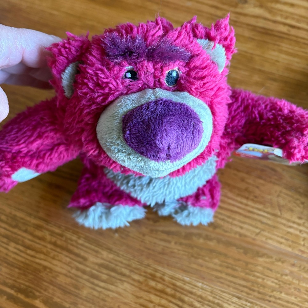 Disney Pixar Toy Story Lotso Huggin Bear Plush Pink/Purple Nose Fluffy 7" 2011
